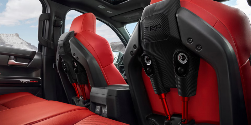 Red Interior of 2025 Toyota Tacoma