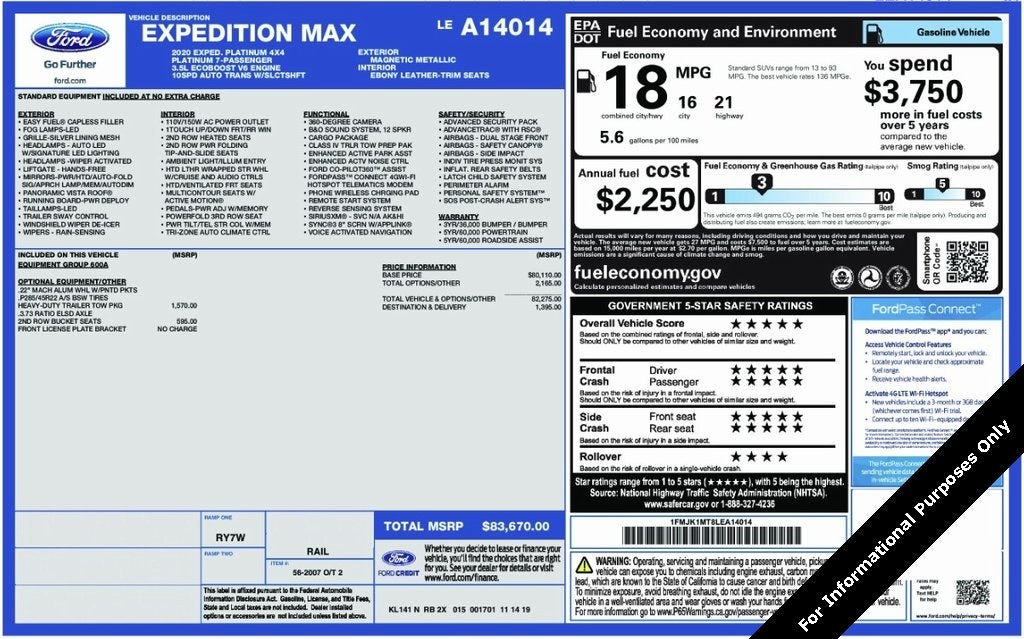 2020 Ford Expedition MAX Platinum