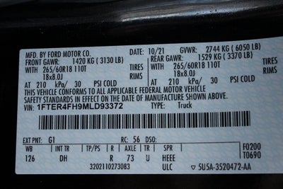 2021 Ford Ranger Lariat