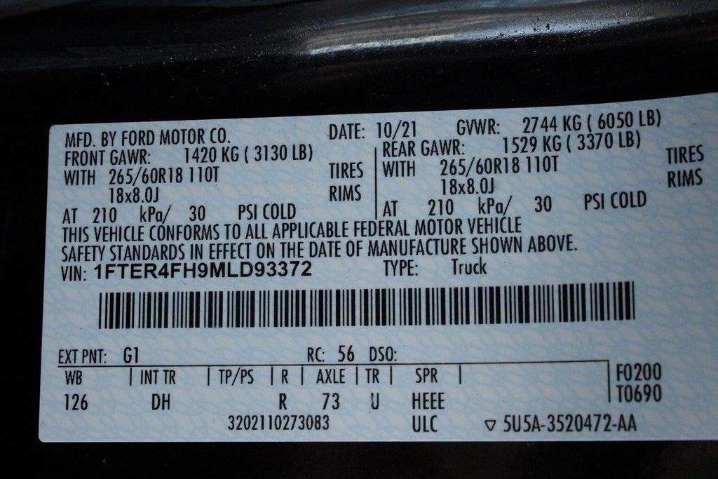 2021 Ford Ranger Lariat