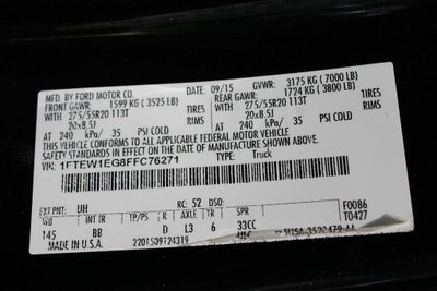 2015 Ford F-150 Platinum