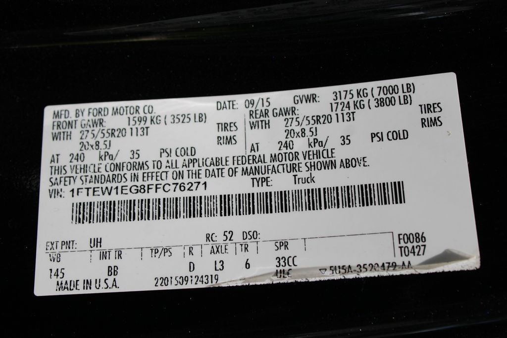 2015 Ford F-150 Platinum