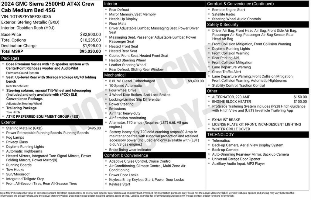 2024 GMC Sierra HD AT4X