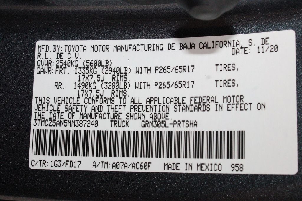 2021 Toyota TACOMA TRD SPORT TRD Sport V6