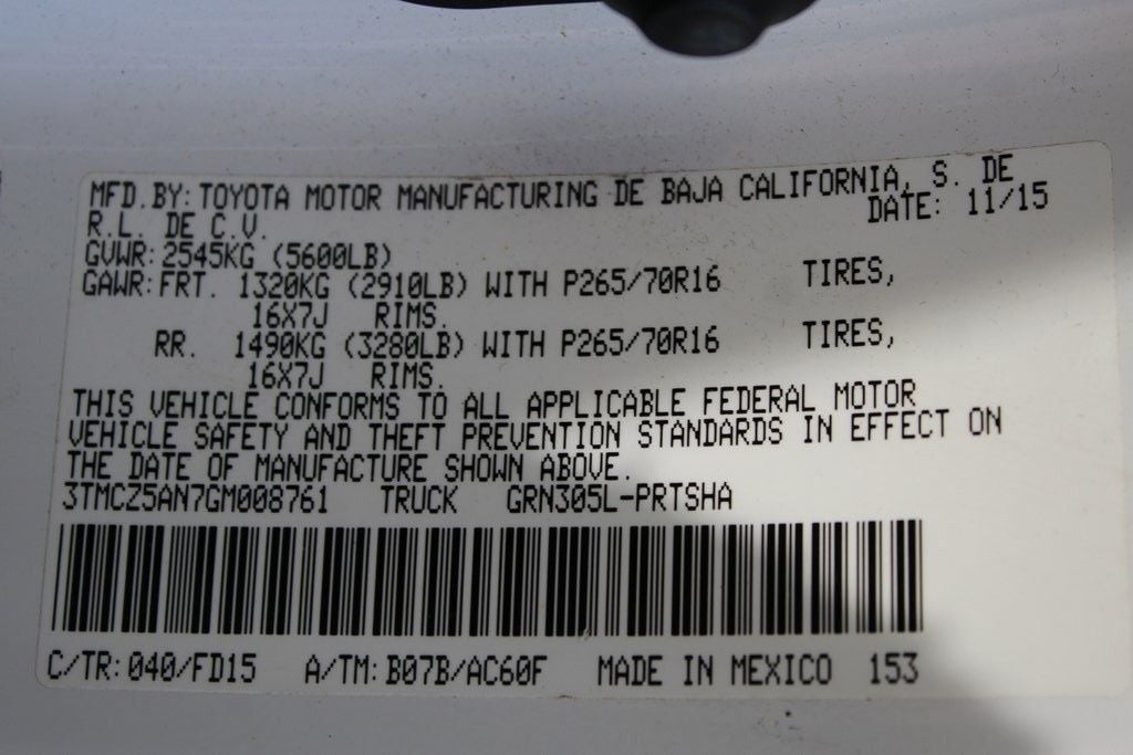 2016 Toyota TACOMA TRD OFFRD TRD Off-Road V6