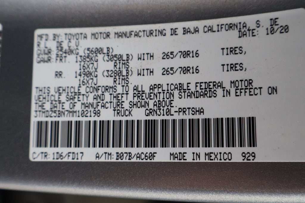 2021 Toyota Tacoma TRD Off-Road V6