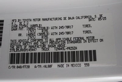 2025 Toyota TACOMA SR5 SR5