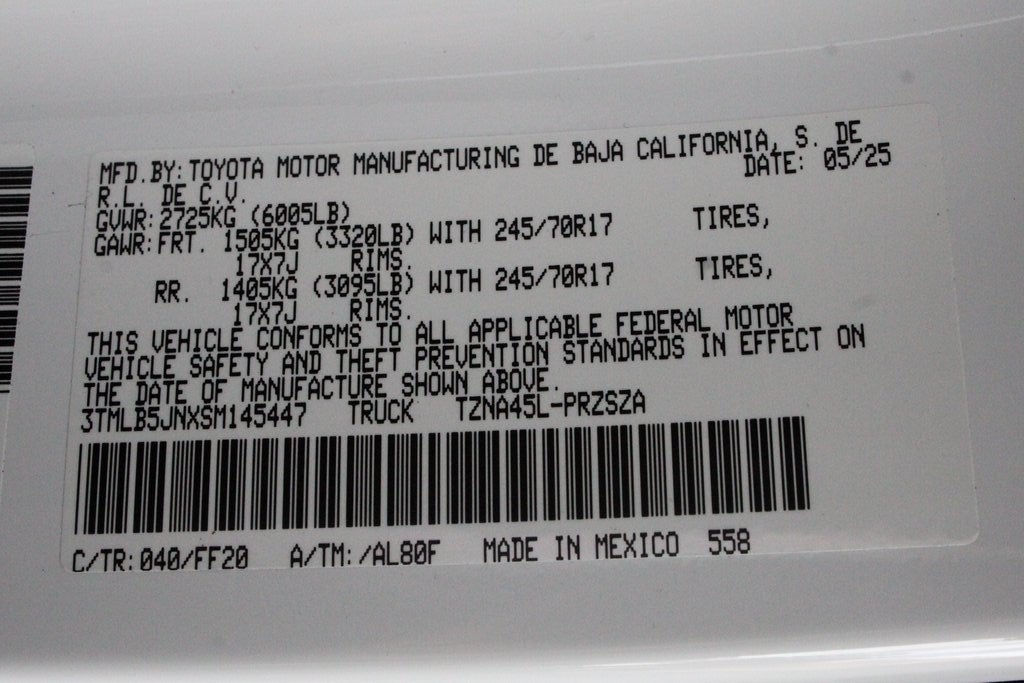 2025 Toyota TACOMA SR5 SR5