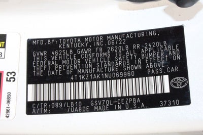 2022 Toyota Camry XSE V6