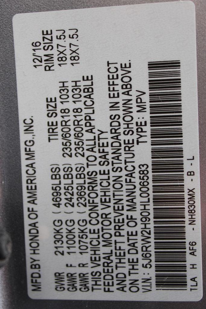 2017 Honda CR-V Touring