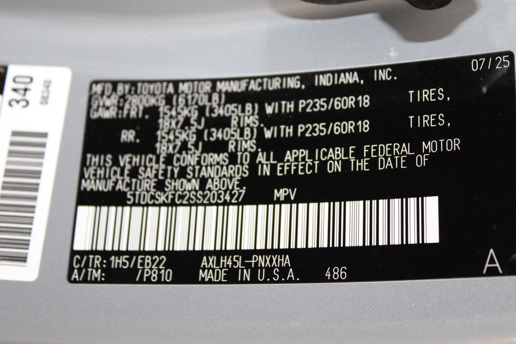 2025 Toyota Sienna Woodland Edition 7 Passenger