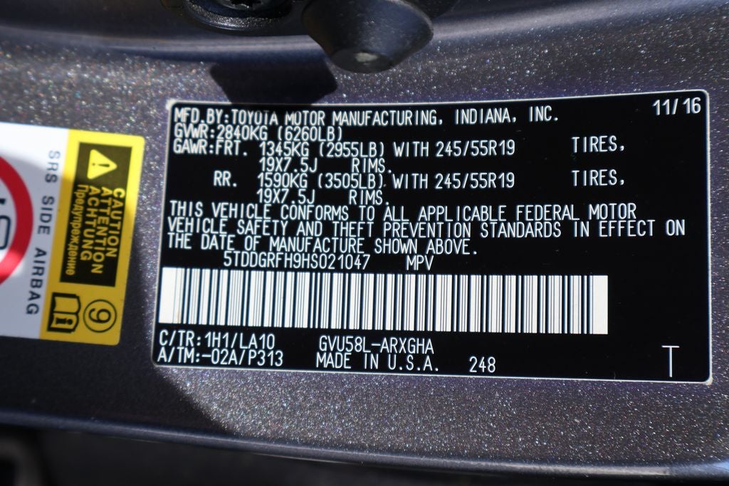 2017 Toyota Highlander Hybrid Limited Platinum