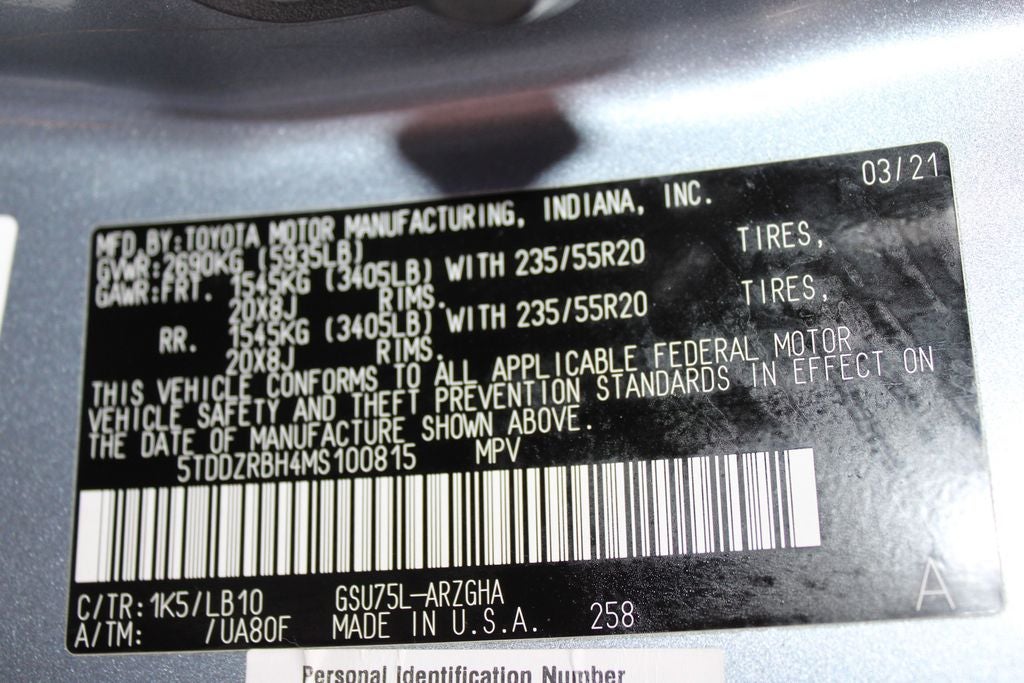 2021 Toyota HIGHLANDER Limited