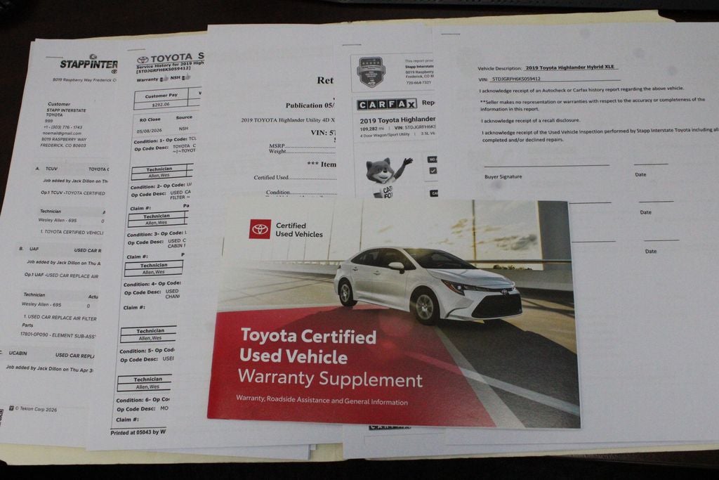 2019 Toyota HIGHLANDER HYBRD XLE