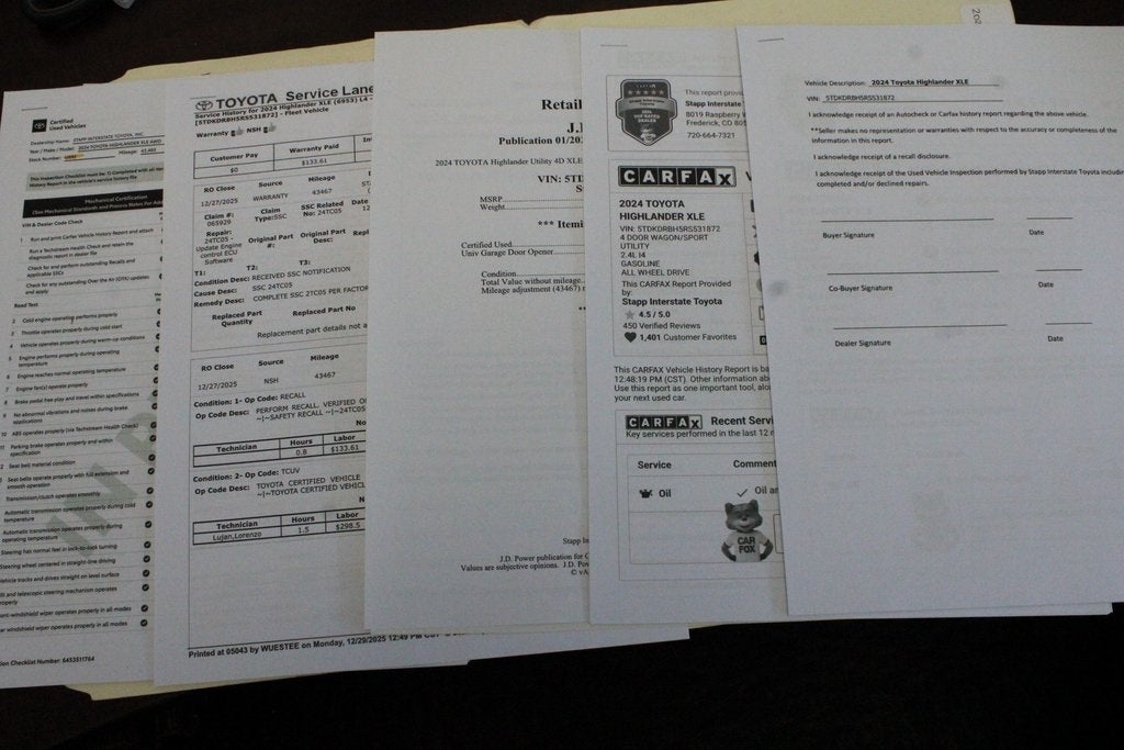 2024 Toyota HIGHLANDER XLE