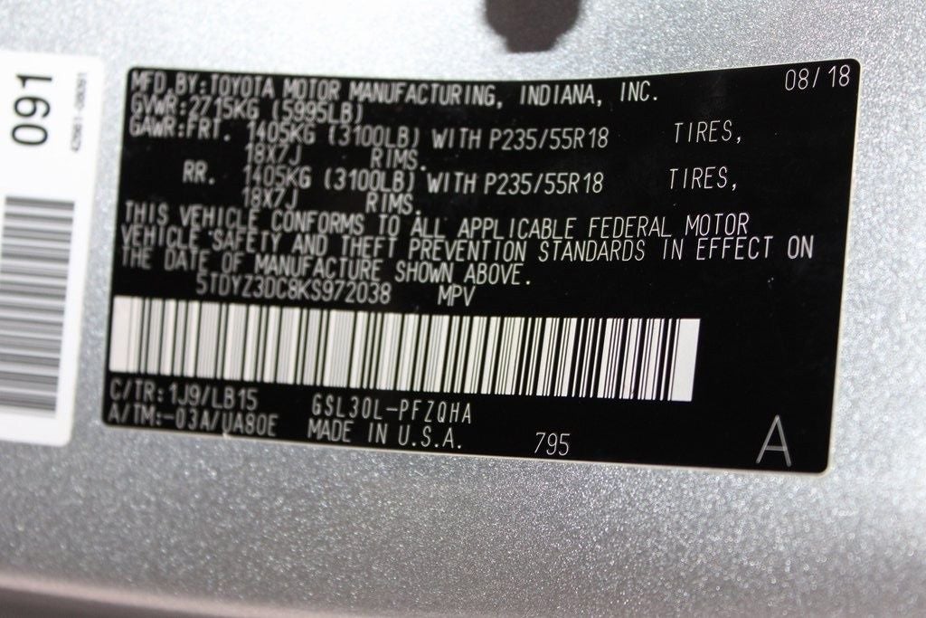 2019 Toyota SIENNA LTD PREM Limited Premium 7 Passenger