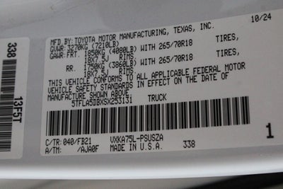 2025 Toyota TUNDRA 4X4 SR5