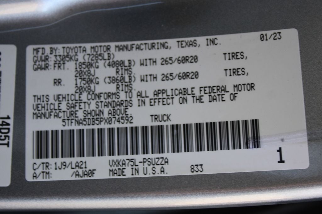 2023 Toyota TUNDRA 4X4 Platinum