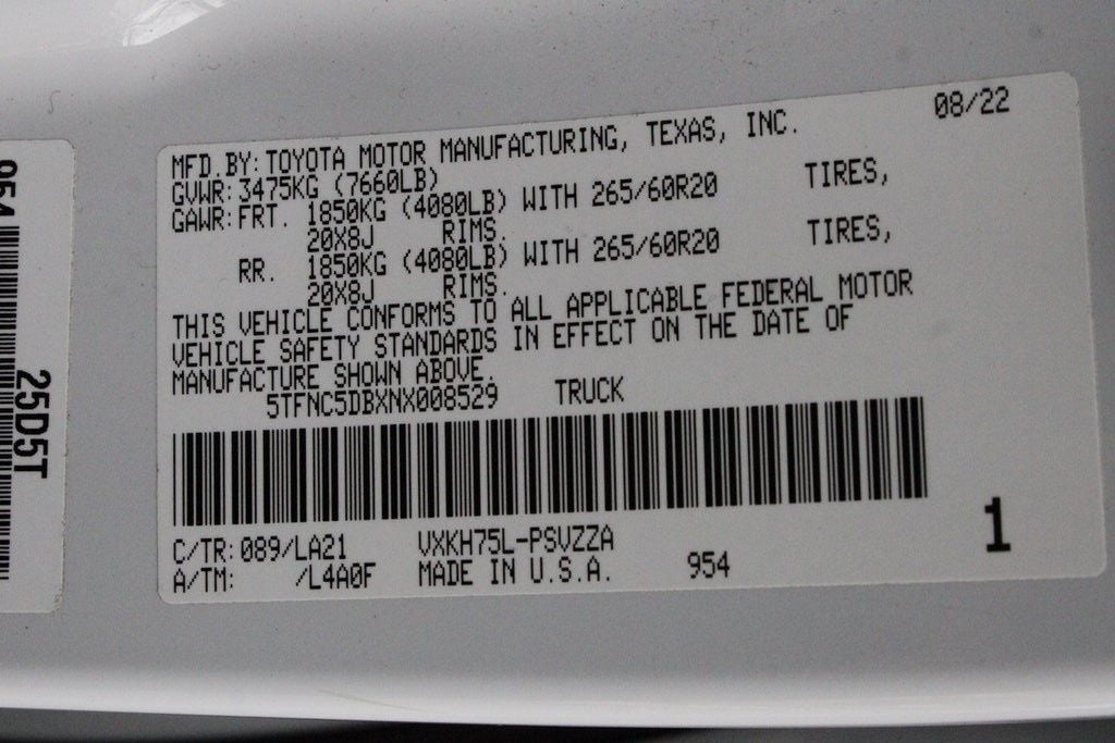 2022 Toyota TUNDRA HV 4X4 Platinum