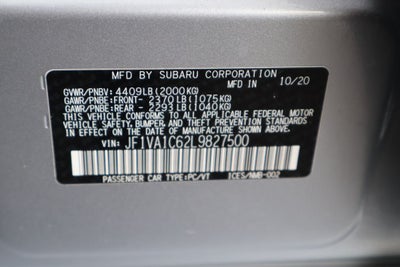 2020 Subaru WRX Premium