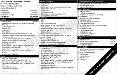 2020 Subaru Crosstrek Limited