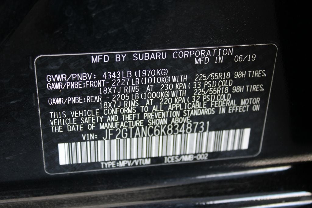 2019 Subaru Crosstrek 2.0i Limited