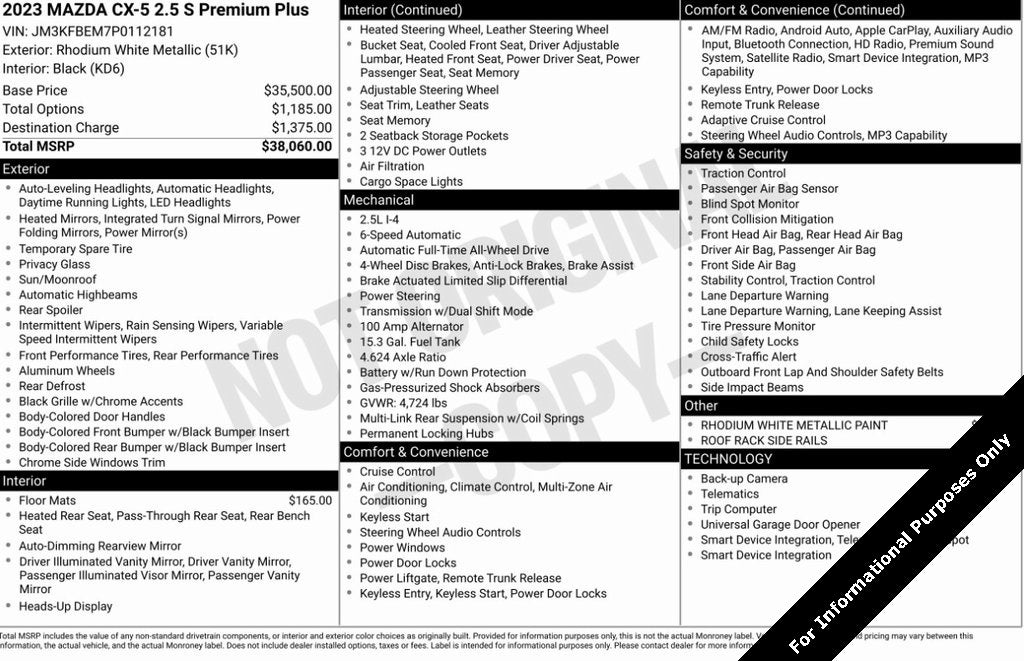 2023 Mazda Mazda CX-5 2.5 S Premium Plus Package