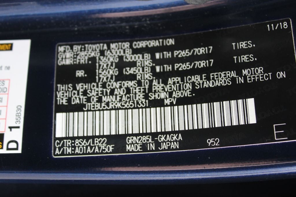 2019 Toyota 4RUNNER SR5 Premium