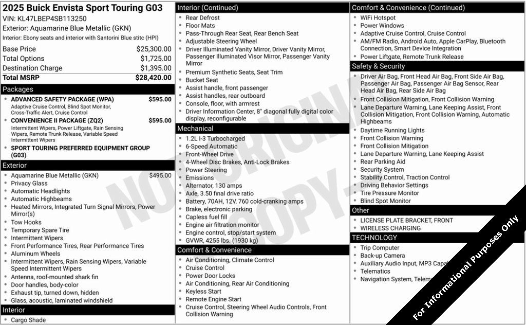 2025 Buick Envista Sport Touring