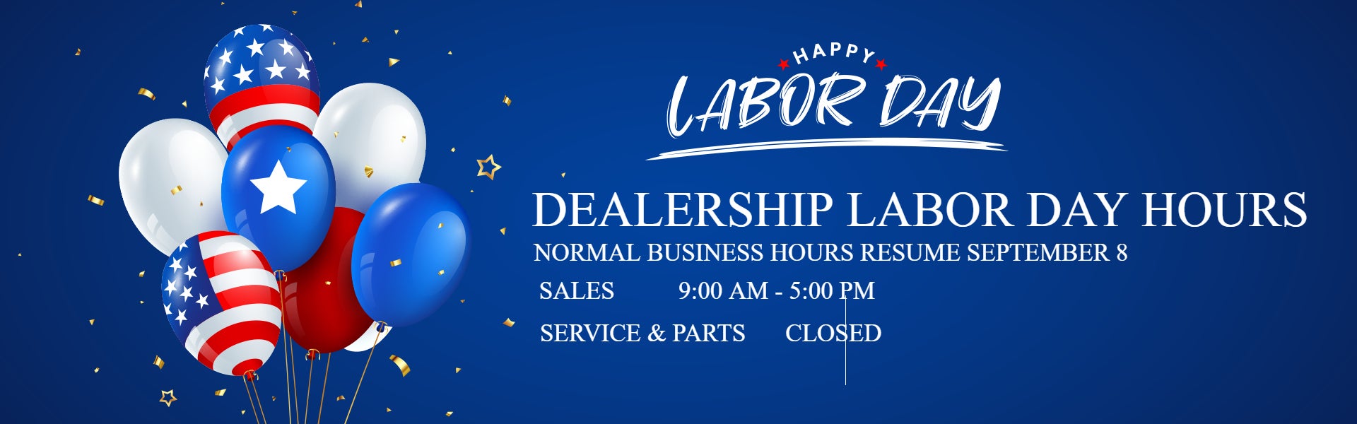 Labor Day Dealership Hours 