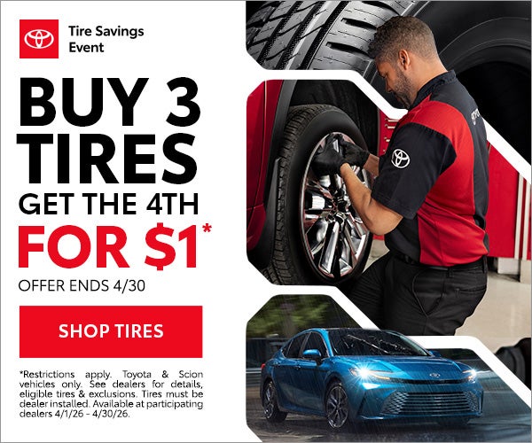 Buy 3 Tires Get the 4th for $1